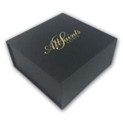 Branded Gift Box with Magnetic Flap and Gold Foil