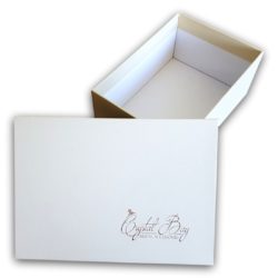 Custom White Shoe Box With Separate Lid